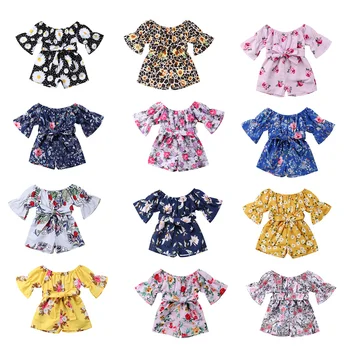 Pudcoco 0-5T Princess Baby Girl цветен принт гащеризон с дълъг ръкав жилетка Sunsuit комплект празнична детски дрехи