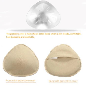 Силиконови гърди + комплект сутиен задната страна на дълбока вдлъбната mastectomy прозрачни фалшиви лигавицата на гърдите изкуствен триъгълник фалшиви гърди D30