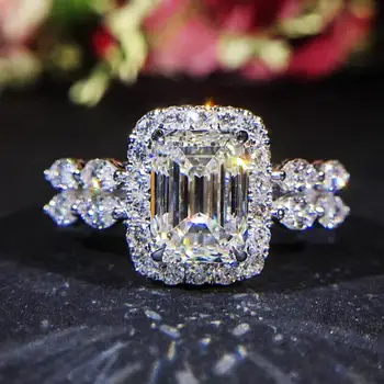 2020 нова луксозна принцеса 925 сребро годежен пръстен за жени Дама юбилейна подарък бижута на едро moonso R5471