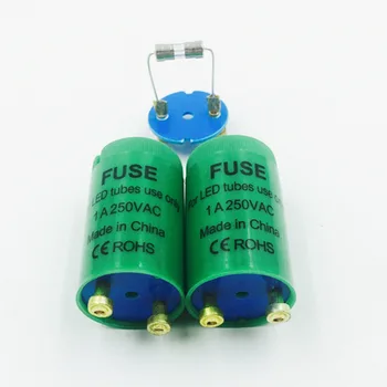10 бр./лот LED Starter Only Use LED Tube Защита 250V/1A 4-80W Tube индуктивност баласт премахване на стартер предпазител