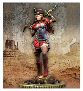 Монтаж на неокрашенная мащаб 1/24 75 мм фантазия момиче стои с основната фигура историческа модел смола миниатюрен комплект