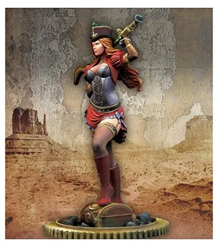Монтаж на неокрашенная мащаб 1/24 75 мм фантазия момиче стои с основната фигура историческа модел смола миниатюрен комплект