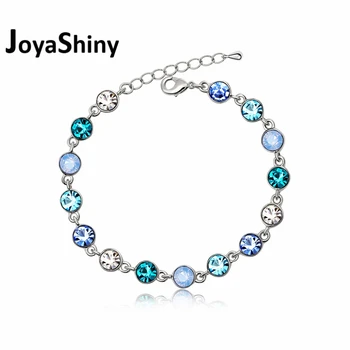 Joyashiny модерен гривна Шарма & гривна кристали от Swarovski-елементи за жени гривни с мъниста сватбена украса