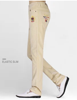 Вельветовые удобни тенденция MenTrousers Smart Business Leisure Man панталони прави крака растягивающиеся всеки ден Фаянс big ize40