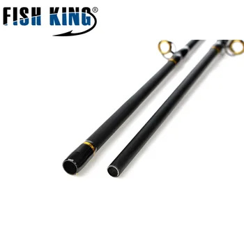FISH KING Hi Carbon Baitcasting прът 2 секции, мека стръв прът 1.8 m/2.1 м/2.4 м C. W 10-30 °