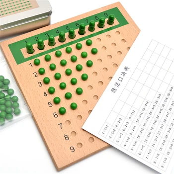 Детски Играчки Монтесори Математика Учебни Материали Ранното Образование Дървени Цветни Събиране Изваждане На Борда Мини Семеен Комплект