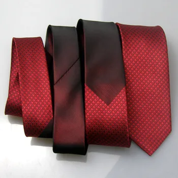 ЛАММУЛИН мъжките костюми и вратовръзки мода мармалад Червен Възел контраст червено с мармалад червени проверки тъкани раираната вратовръзка слаб вратовръзка 6 см