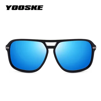 YOOSKE Classic HD поляризирани слънчеви очила мъжете 2020 шофиране марка дизайнерски слънчеви очила човек огледало ретро високо качество слънчеви очила Очила
