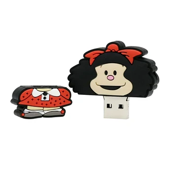 Красиво момиче Memoria Stick Mafalda персонализиран подарък стик 256 GB 128 GB Cle USB Flash, 64 GB 4 GB 8 16 GB Key Disk 32 GB 256 GB