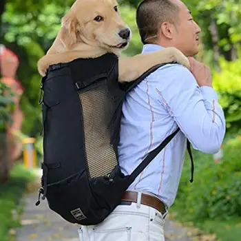 Раница за пренасяне за кучета малки и средни по размер домашни любимци предни регулируеми пакет с чанта за съхранение
