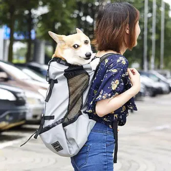 Раница за пренасяне за кучета малки и средни по размер домашни любимци предни регулируеми пакет с чанта за съхранение