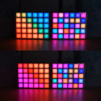 LED цифров музикален спектър дисплей DIY Комплект LED модул еквалайзер музикален спектър цветна палитра часовници САМ електронен комплект U4LB
