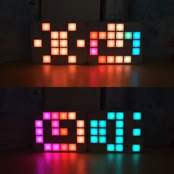 LED цифров музикален спектър дисплей DIY Комплект LED модул еквалайзер музикален спектър цветна палитра часовници САМ електронен комплект U4LB