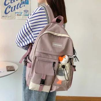 HOCODO жени раница мулти-джобен размер водоустойчив найлон женски раница мода чанта голям студент училище раница за тийнейджъри