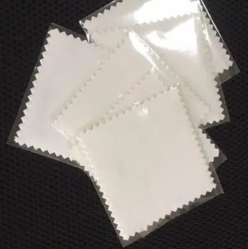 Продажба на едро 8x8cm микро велур бял сив черен сребърни бижута карета перална плат и почистващи препарати отделна опаковка OPP