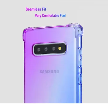 За S10 на Samsung Galaxy Plus S8 S9 Note8 Note9 устойчив на удари 4 ъгъла на двоен наклон, цвят, мек защитен калъф TPU Калъф за вашия телефон