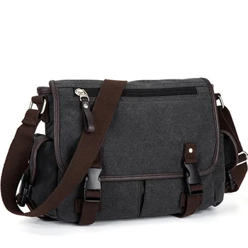 Реколта мъжки портфейли наплечная чанта за пътуване Crossbody чанта причинно платно чанта мозайка мултифункционален лаптоп XA237ZC