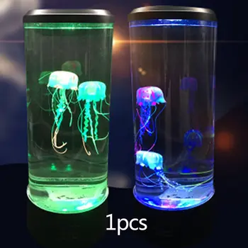 Led Jellyfish Night Light Home Aquarium Decoration Светлини Нощна Лампа Творческа Атмосфера Светлини Мода Професионален Красив