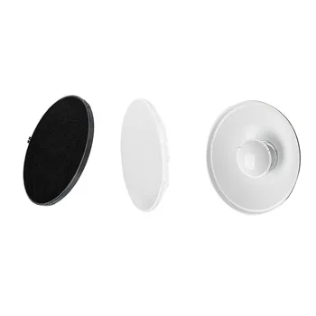 Godox Beauty Dish Reflector Inside white 42cm for Bowens mount Honeycomb Grid Cover for Godox Speedlite Flash Light