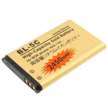 Gold BL5C BL-5C Battery for Nokia 1000/1010/1100/1108/1110/1111/1112/1116/2730 2710 2730c 3100 3109C 3110C BL-5C батерия