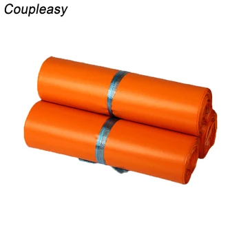 100 бр./лот оранжев цвят пластмасов плик 8 размери на доставка чанти почтовик водоустойчив Куриер за доставка на пликове сгъсти пощенски чанти