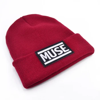 Muse logo вълнени шапки, 6 цвята възли мъжки зимни шапки за мъже жени Шапка топла шапката вязаная шапка на една кука памучен шапка