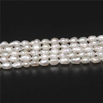 3 мм Овална естествени перли, мъниста Бял сладководни барок Малки перли удар мъниста за бижута направи си САМ пособия сватба 14