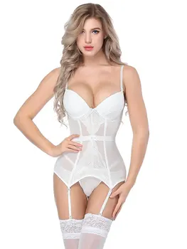 Джиан Пенг трансгранични горещи продажба на европейски и американски бельо, костюми, секси перспектива бяла жилетка дамско бельо