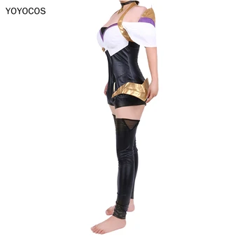 YOYOCOS LOL KDA Ahri Cosplay Costume Halloween Costume Игра Cosplay Outfit KDA Group Women Girls Dress Quality Women Catsuit Set