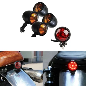 5 бр./компл. мотоциклет мигачи задни задни стоп светлини стоп-сигнал за кафе състезател гаф хеликоптер