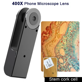 400X мобилен телефон микроскоп обектив HD камера с Led Light мобилен телефон е супер макро обектив универсален обектив за iPhone смартфон