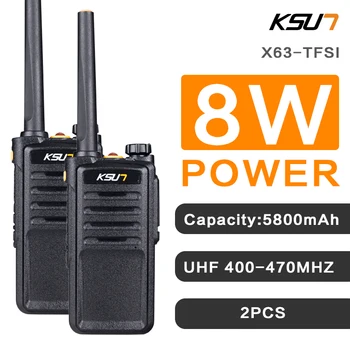 2 елемента KSUN скенер Радио X63-TFSI 8W Уоки Токи UHF 400-470 Mhz двустранно Радио UHF предавател