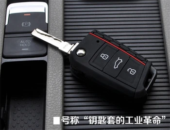 Аксесоари за кола Key Case Key Bag Key Cover за Volkswagen VW Golf 7 Mk7 Skoda Octavia A7 Силиконов ключ Portect Case Car-Стайлинг