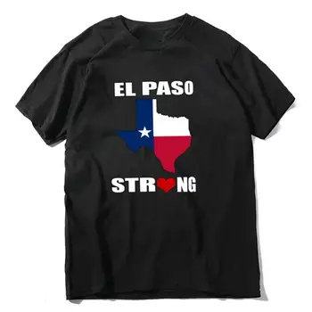 Мъжете смешно Ел Пасо силен Майк готина тениска Тексас силна подкрепа за Тексас проблемни флаг тениска