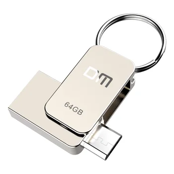 OTG USB 2.0 флаш памет 64GB с двоен конектор за смартфон OTG и компютър 32gb 16gb водоустойчив
