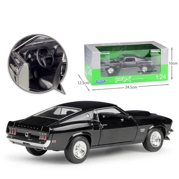 Welly 1:24 1969 Ford Mustang 429 car alloy car simulation model car decoration collection подарък играчка леене под налягане модел момче играчка
