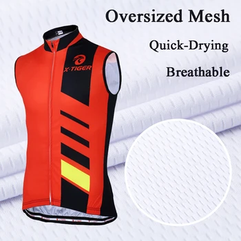 X-Tiger 2020 Sleeveless Pro Cycling Vest Summer Quick-Dry Mountain Bike Clothes Pro Racing Bicycle Clothing For Men