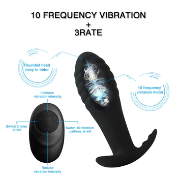 Вибриращ анален накрайник дистанционно управление за възрастни продукти секс G spot вагинален масажор dildo масажор на простатата анален вибратор Мъжки секс-играчки