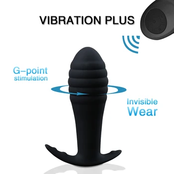 Вибриращ анален накрайник дистанционно управление за възрастни продукти секс G spot вагинален масажор dildo масажор на простатата анален вибратор Мъжки секс-играчки