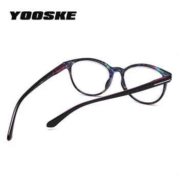 YOOSKE Марка нечупливи очила за четене на жените и мъжете смола очила, прозрачни очила стари кръгли ясно очила за четене