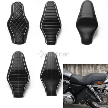 Мотоциклет възглавници черно на седалката на водача + задното пътнически седалка за Harley Sportster 883 желязо XL1200 черно нов