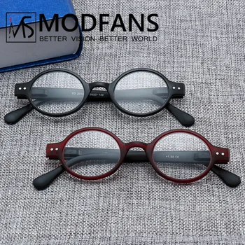 Ретро кръгли очила за четене на Мъже, Жени читатели очила с леки пружинным тръба на шарнирна връзка Пресбиопические очила с диоптър от + 1.0 и + 4.0
