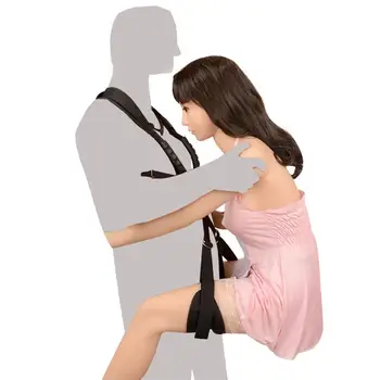 Еротичен БДСМ позициониране на еластична превръзка двойно рамо секс люлка отвори краката двойка флирт белезници суинг секс играчки за жени -50