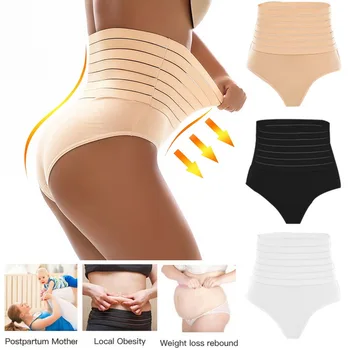Жените Висока Талия Shaping Колан Дишаща Body Shaper Отслабване На Корема Underwear Butt Lifter Безшевни Бикини Shaperwear