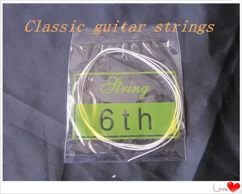 Безплатна доставка на два комплекта от Alice Classic Guitar String set(E1, B2, G3, D4, A5, E6, 2 комплекта/лот)