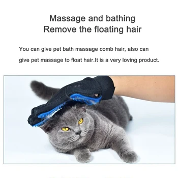 Пет Ръкавица Cat Grooming Ръкавица Deshedding Brush Dog Comb for Bath Clean Massage Hair Remover