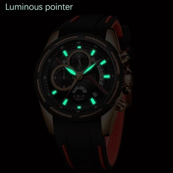 LIGE NEW Men Watches Top Brand луксозни черни модерен мъжки часовник кожена каишка ежедневни спортни ръчен часовник с голям циферблат Drop Shipping