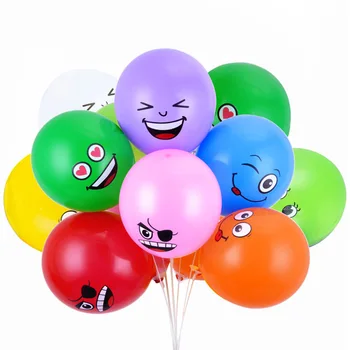 10шт балони 12 инча разнообразие от усмивка латексови балони на рожден ден украса балон израз символ на детски играчки