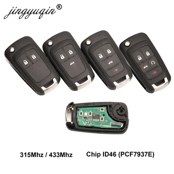 Jingyuqin 2/3/4/5 бутон на автомобила дистанционно ключ САМ за OPEL / VAUXHALL Astra J Corsa E Insignia Zafira C 2009-2016 315/433 Mhz PCF7937E