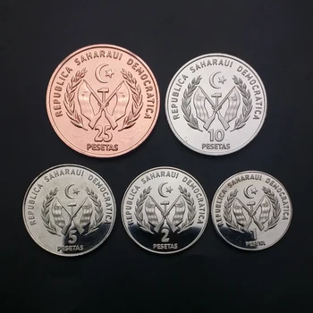 Западна Сахара 2018 Пълен Комплект 5 Броя Монети Нова Оригиналната Монета Unc Реални Африка Освобождаването На Монети